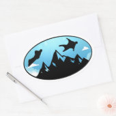 Wingsuit Base Jumping Skydiving Wingfitting Ovale Sticker (Envelop)