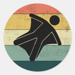 Wingsuit Base Jumping Skydiving Wingfitting Ronde Sticker