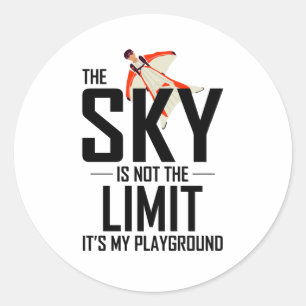 Wingsuit Base Jumping Skydiving Wingfitting Ronde Sticker