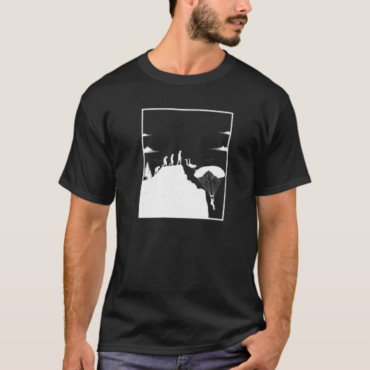 Wingsuit Basespringing Skydiving Evolution T-shirt (Voorkant)