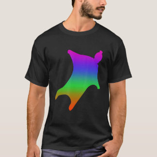 Wingsuit Flying Shadows In Rainbow Color T-shirt