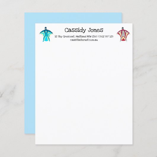 Wingsuit Skydiving Thema (Voorkant / Achterkant)