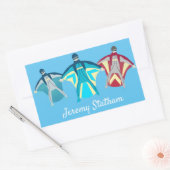 Wingsuit Skydiving Thema Rechthoekige Sticker (Envelop)