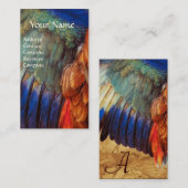 WINGVEREN VAN EEN ROLLER OP ANTIEK PARCHMENT VISITEKAARTJE (Voorkant / Achterkant)