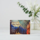 WINGVEREN VAN EEN ROLLER OP ANTIEK PARCHMENT VISITEKAARTJE (Staand voorkant)