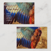 WINGVEREN VAN EEN ROLLER OP ANTIEK PARCHMENT VISITEKAARTJE (Voorkant / Achterkant)