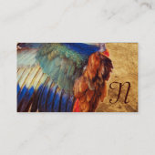 WINGVEREN VAN EEN ROLLER OP ANTIEK PARCHMENT VISITEKAARTJE (Achterkant)