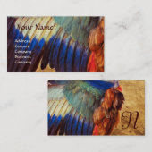 WINGVEREN VAN EEN ROLLER OP ANTIEK PARCHMENT VISITEKAARTJE (Voorkant / Achterkant)