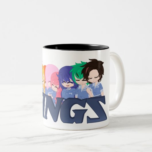 Wingz-Mok Tweekleurige Koffiemok (Voorkant rechts)