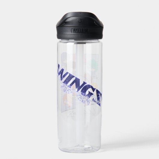 Wingz Multi Character Water Bottle Waterfles (Achterkant)