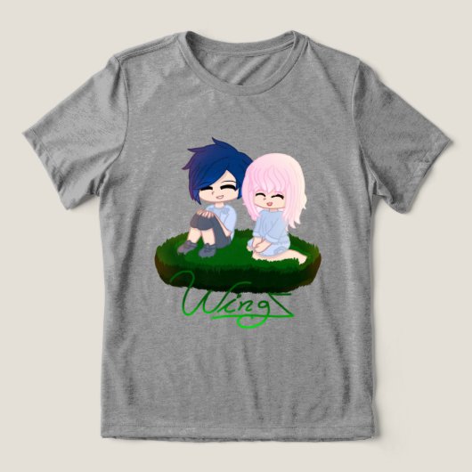 Wingz T-Shirt met Tri-Blend voor Kinderen en Vrien (Design voorkant)