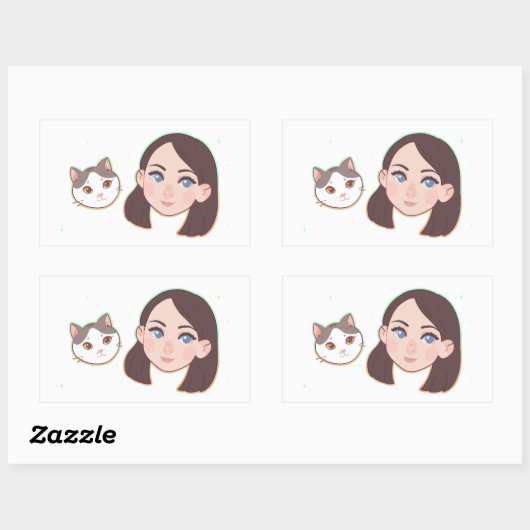 Wini en Matty Rectangle Sticker (Vel)