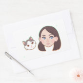Wini en Matty Rectangle Sticker (Envelop)