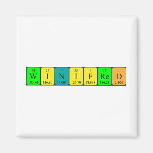 Winifred periodiek table name magnet