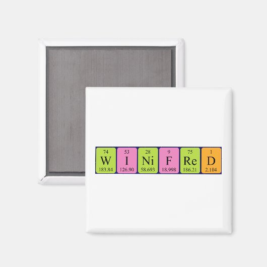 Winifred periodiek table name magnet (Voorkant / Achterkant)
