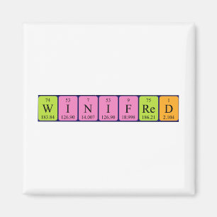 Winifred periodiek table name magnet