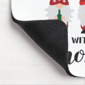 Wining met mijn gnomen. Drink gnomen. Funny win Muismat (Hoek)