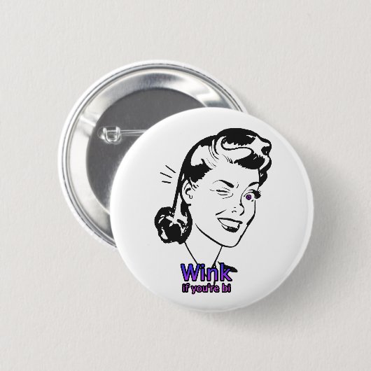 Wink als je bi bent ronde button 5,7 cm (Voorkant /achterkant)