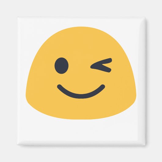 Wink Emoji Magneet (Voorkant)