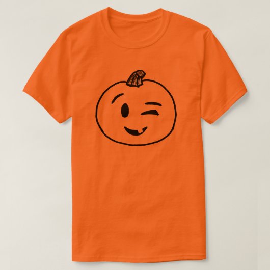 Wink Emoji Pumpkin Shirt Group Halloween Emoji (Design voorkant)
