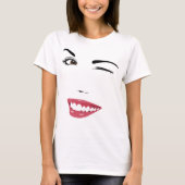 wink en glimlach t-shirt (Voorkant)