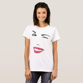 wink en glimlach t-shirt (Voorkant volledig)