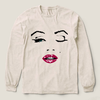 Wink en rode lippen Tri-Blend shirt