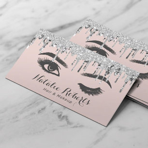 Wink Eye Lashes Makeup Artist Silver Drift Blush Visitekaartje