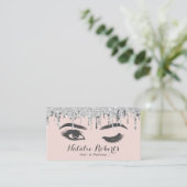 Wink Eye Lashes Makeup Artist Silver Drift Blush Visitekaartje (Staand voorkant)