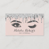 Wink Eye Lashes Makeup Artist Silver Drift Blush Visitekaartje (Voorkant)