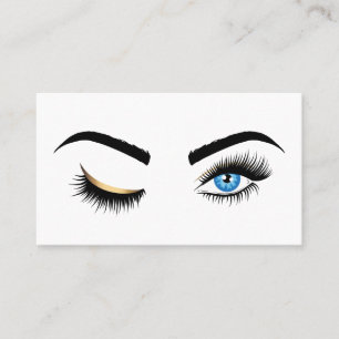 Wink Eye Make-up artist Blue Eyes Lash Extension Visitekaartje