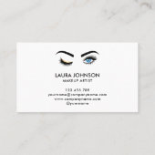 Wink Eye Make-up artist Blue Eyes Lash Extension Visitekaartje (Achterkant)