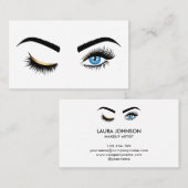 Wink Eye Make-up artist Blue Eyes Lash Extension Visitekaartje (Voorkant / Achterkant)