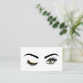 Wink Eye Make-up artist Green Eyes Lash Extension Visitekaartje (Staand voorkant)