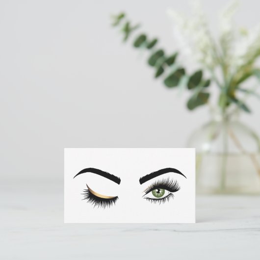 Wink Eye Make-up artist Green Eyes Lash Extension Visitekaartje (Staand voorkant)