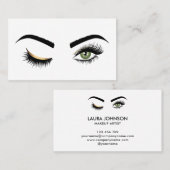Wink Eye Make-up artist Green Eyes Lash Extension Visitekaartje (Voorkant / Achterkant)