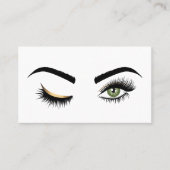 Wink Eye Make-up artist Green Eyes Lash Extension Visitekaartje (Voorkant)