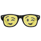 Wink Face Emoji Retro Zonnebril (Voorkant)
