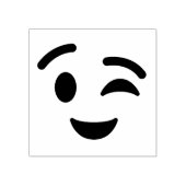 Wink Face Emoji Rubber Stamp Rubberstempel (Afrduk)
