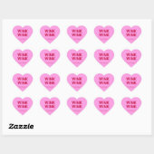 Wink knipoog roze grappig schattig Valentijnsdag c Hart Sticker (Vel)