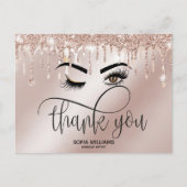 Wink Mooi Bruin Oog met Gouden Kroon Briefkaart (Voorkant)