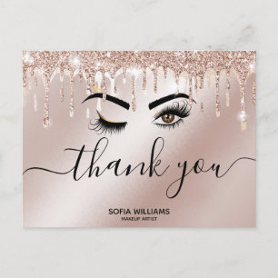 Wink Mooi Bruin Oog met Gouden Kroon Briefkaart