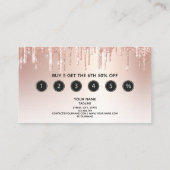 Wink Mooi Bruin Oog met Gouden Kroon Loyaliteit Aanbevelingskaartje (Achterkant)