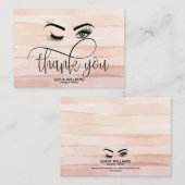 Wink Mooi Bruin Oog stoffig roze Nazorg Aanbevelingskaartje (Voorkant / Achterkant)