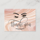 Wink Mooi Bruin Oog stoffig roze Nazorg Aanbevelingskaartje (Voorkant)