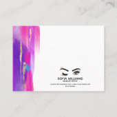 Wink Mooie Bruine Oog roze abstracte kunst Aanbevelingskaartje (Achterkant)