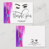 Wink Mooie Bruine Oog roze abstracte kunst Aanbevelingskaartje (Voorkant / Achterkant)