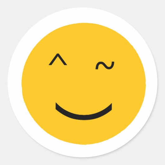 Wink Ronde Sticker (Voorkant)