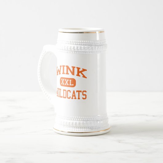 Wink - Wildcats - Wink High School - Wink Texas Bierpul (Voorkant links)
