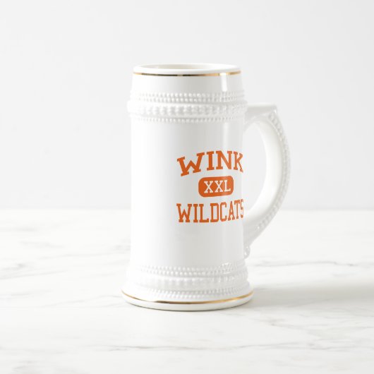 Wink - Wildcats - Wink High School - Wink Texas Bierpul (Voorkant rechts)